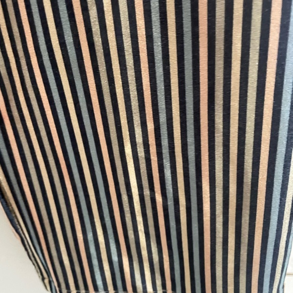 Zara stripes velvet pants size 8 is excellent condition light blue gold colors - Picture 4 of 5